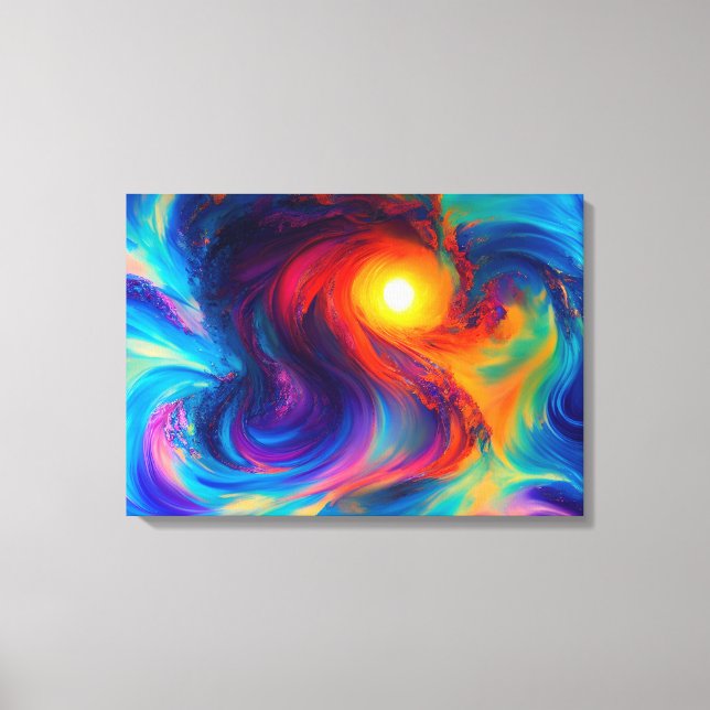 Abstract Design multi colour canvas print Leinwanddruck (Vorderseite)