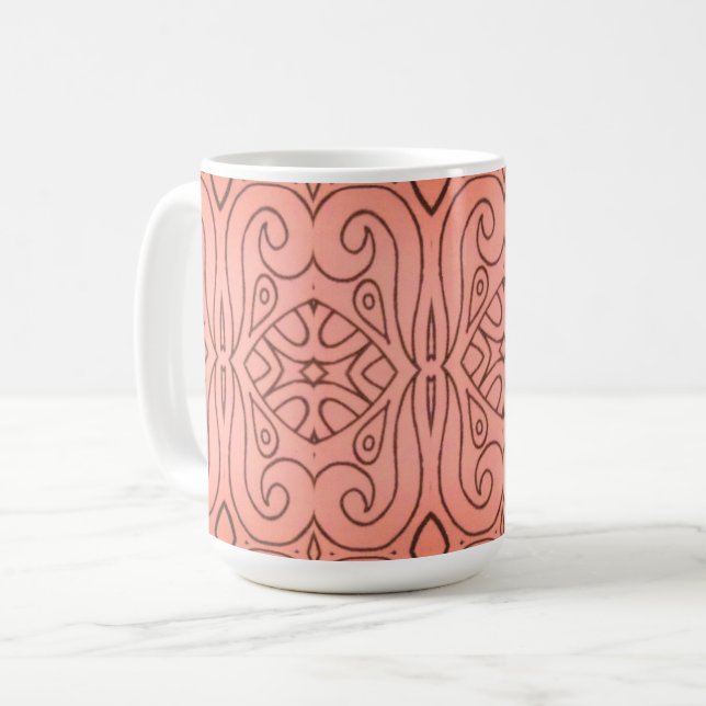 Abstract Design Sangria Kaffeetasse (Vorderseite Links)
