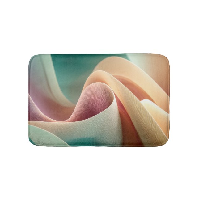 Abstract Drapery with Pastel Gradient Flow Badematte (Vorderseite)