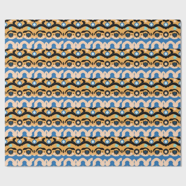 Abstract Dream Wave – Vibrant Surreal Flow Geschenkpapier (Flach)