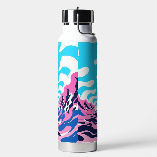 Abstract Dream Wave – Vibrant Surreal Flow Trinkflasche (Links)