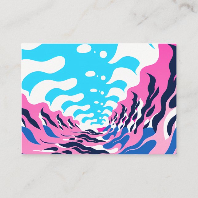 Abstract Dream Wave – Vibrant Surreal Flow Visitenkarte (Vorderseite)