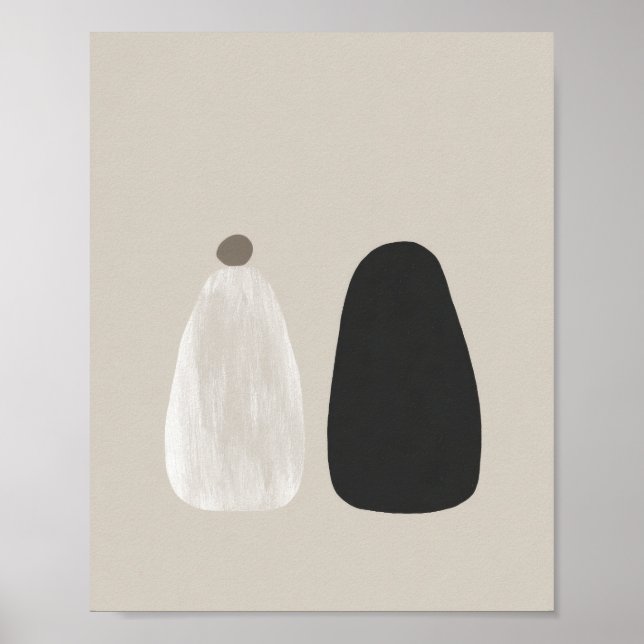 Abstract Duo - Neutrale Töne Poster (Vorne)