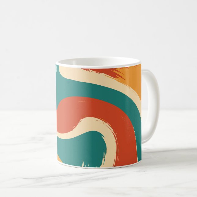 Abstract Dynamic Flow Modern Artwork Kaffeetasse (VorderseiteRechts)