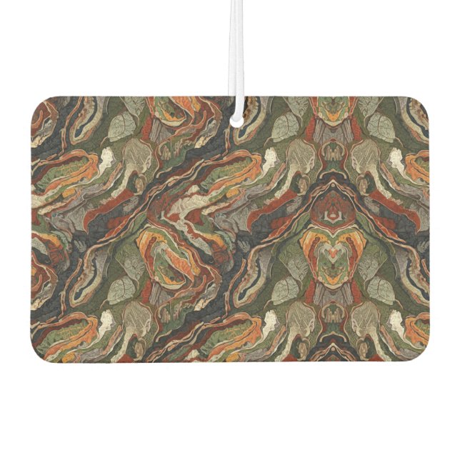 Abstract Earth Tone Swirl Pattern Autolufterfrischer (Vorderseite)