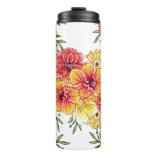 Abstract elegance seamless pattern with floral bac thermosbecher