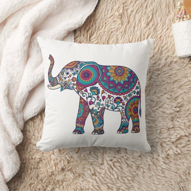 Abstract Elephant Decorative Throw Pillow – Modern Kissen (Decke)