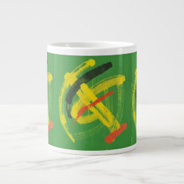 Abstract Expressionist Mark Making Fine Art Mug Jumbo-Tasse