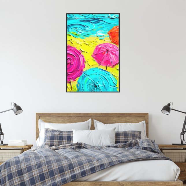 Abstract Expressionist Sunny Beach Leinwand (Insitu (Schlafzimmer))