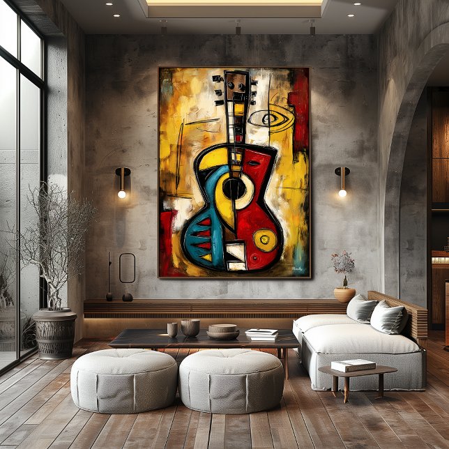 Abstract Expressionist Ukulele – Symbolic Modern Poster (Von Creator hochgeladen)