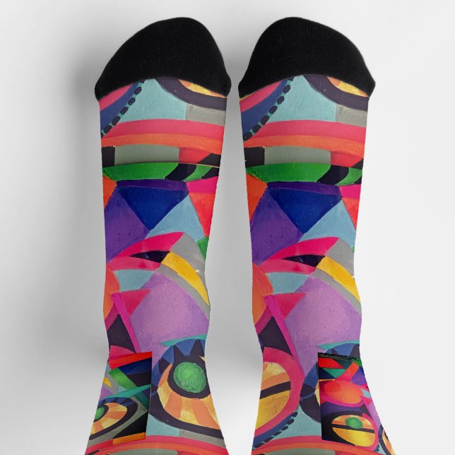 Abstract Face #1 Socken (Oben)
