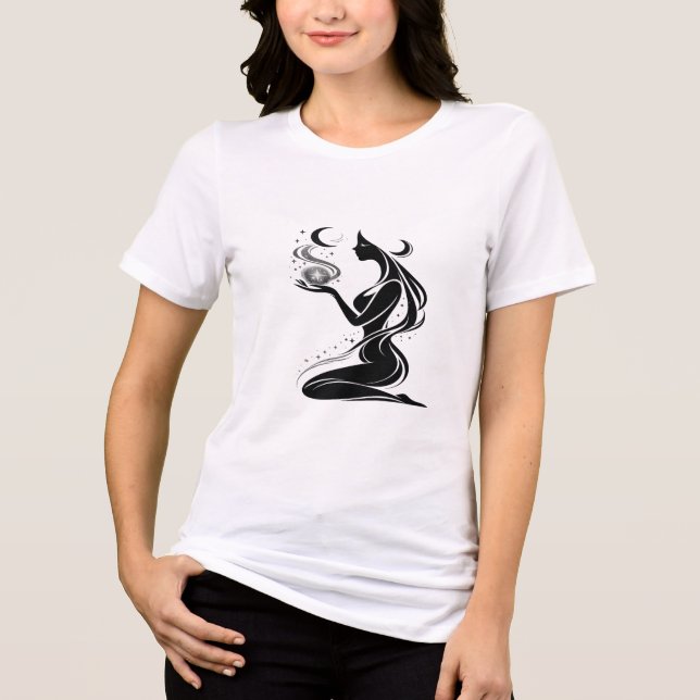 Abstract Feminine Silhouette Art T-Shirt for Women Tri-Blend Shirt (Vorderseite)