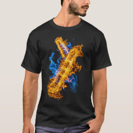 Abstract Fire Ice Elemental Magic Clash Gamer T-Shirt