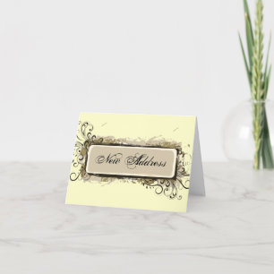 Abstract Floral Change of Address Announcement Ankündigung