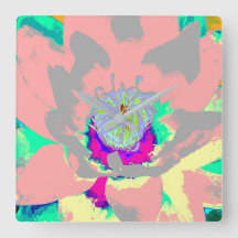 Abstract floral clock