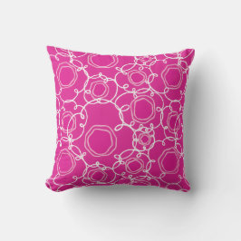 Abstract Floral Matrix (Hot Pink) Fine Art Kissen