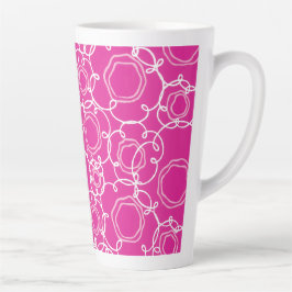 Abstract Floral Matrix (Hot Pink) Fine Art Milchtasse