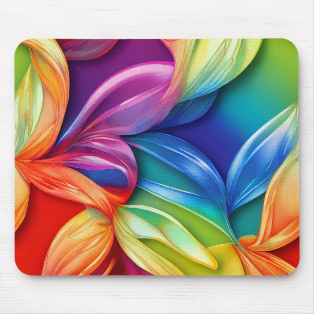 Abstract Floral Mouse Pad Mousepad (Vorne)