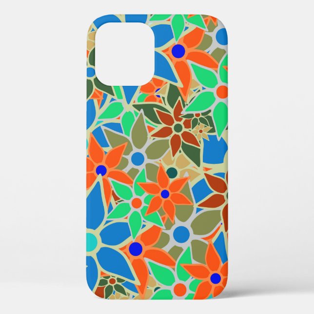 Abstract Floral Pattern Case-Mate iPhone Hülle (Rückseite)