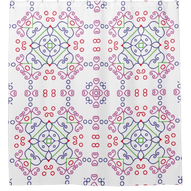 Abstract floral pattern designabstract, art, home  duschvorhang (Vorderseite)