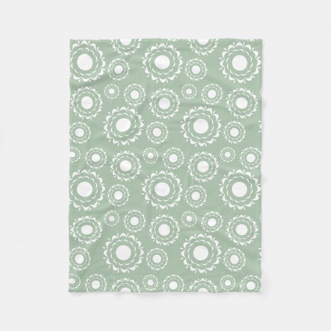 Abstract Floral Pattern Fleecedecke (Vorderseite)