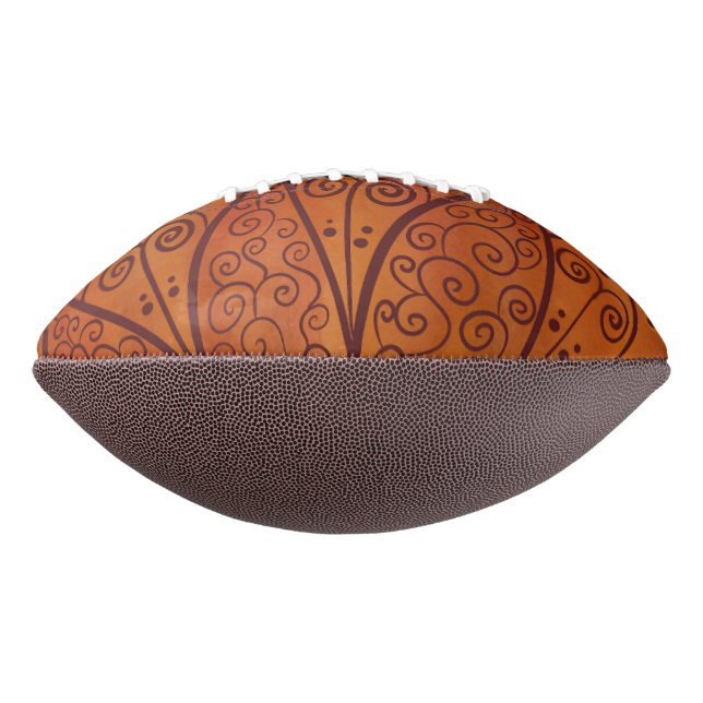 Abstract Floral Pattern Football (Gedreht 90)