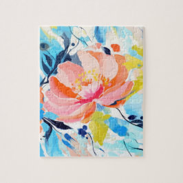 Abstract floral pattern painting  puzzle