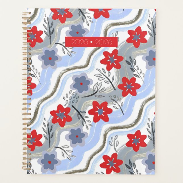 Abstract Floral Retro Swirls Planer (Vorderseite)