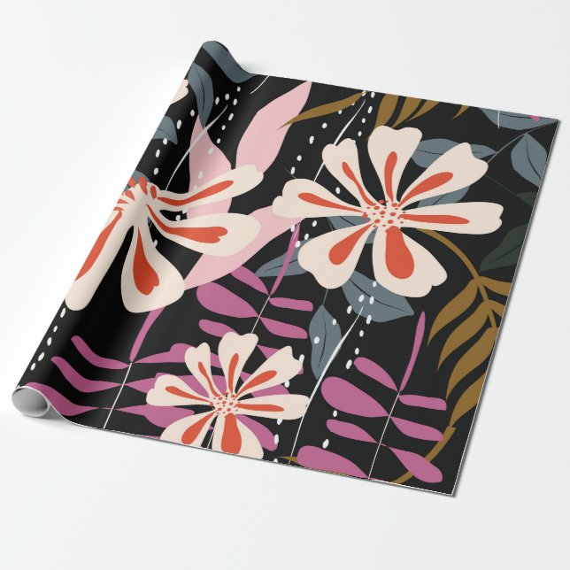 Abstract floral surface pattern seamless backgroun geschenkpapier (Ungerollt)