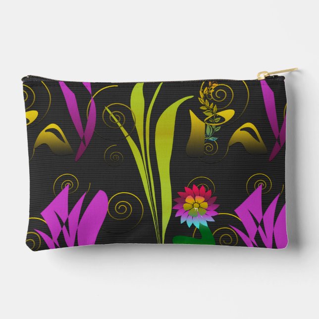 Abstract Floral with Spirals 1 Zubehörtasche (Rückseite)