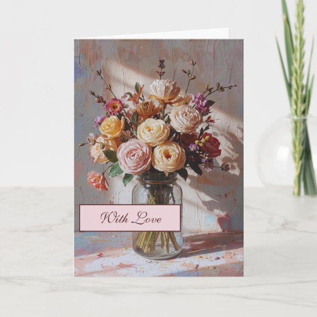 Abstract Florals Greeting Card Karte (Vorderseite)