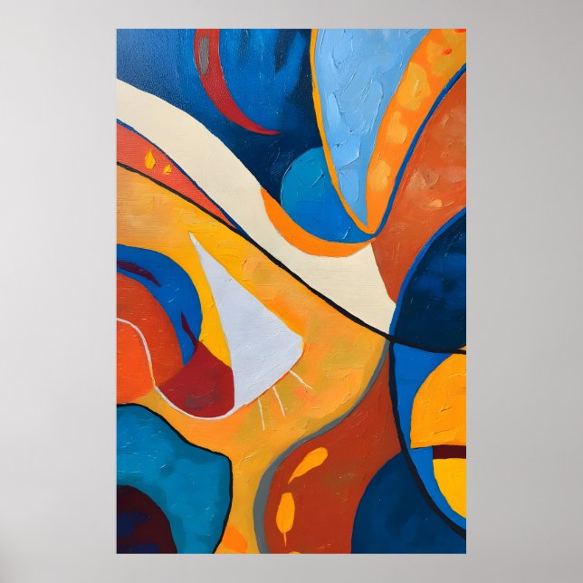 Abstract Flow of Colors Poster (Vorne)