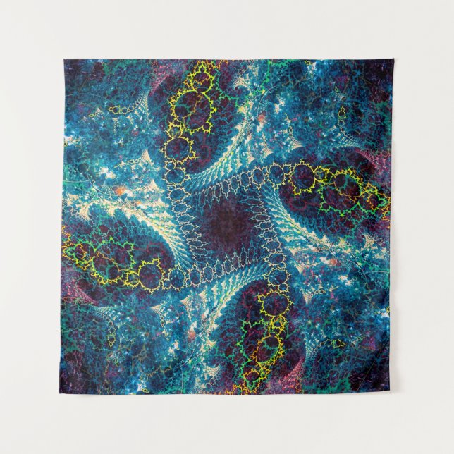 Abstract fractal background - computer-generated i wandteppich (Vorderseite)