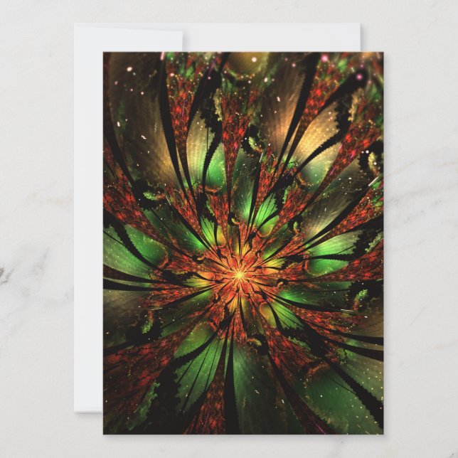 Abstract fractal flower design.  einladung (Vorderseite)