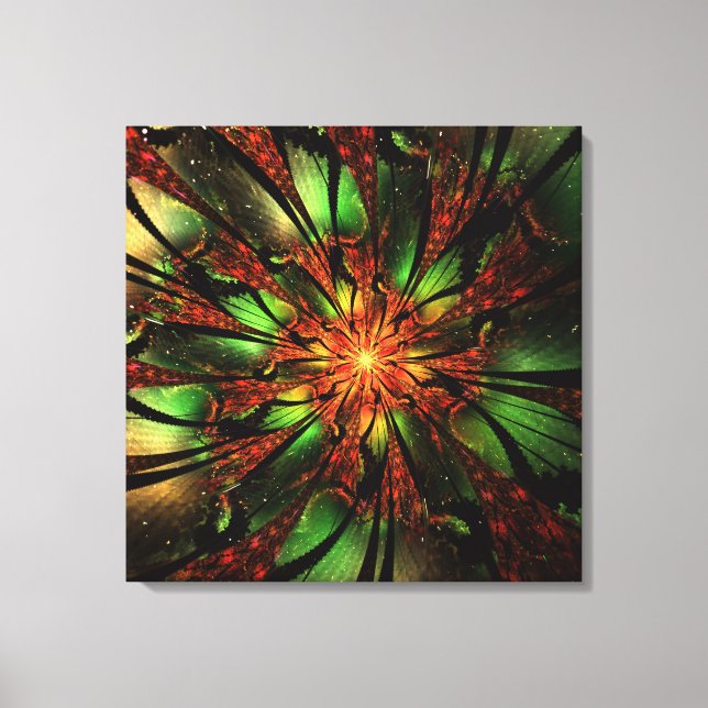 Abstract fractal flower design.  leinwanddruck (Vorderseite)
