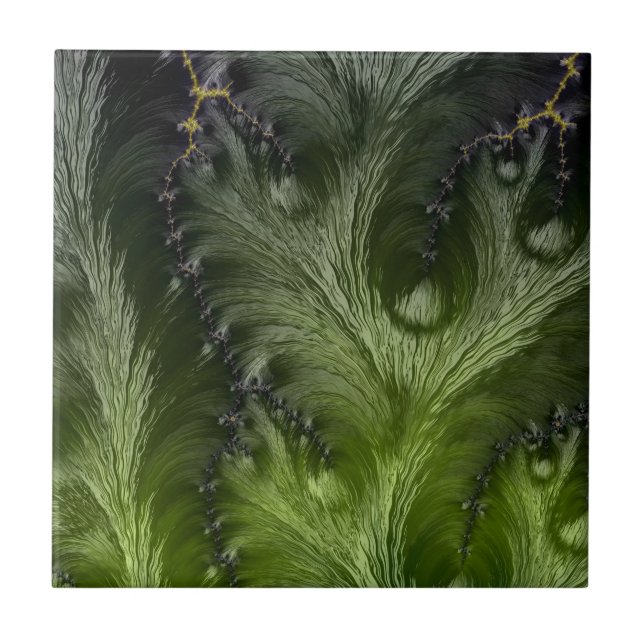 Abstract fractal patterns and shapes. Fractal Art Fliese (Vorderseite)
