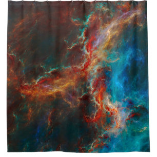 Abstract fractal patterns and shapes. Infinite uni Duschvorhang