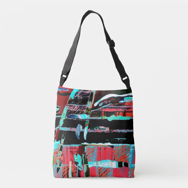 Abstract Freedom – Artistic Tote Bag Tragetaschen Mit Langen Trägern (Rückseite)