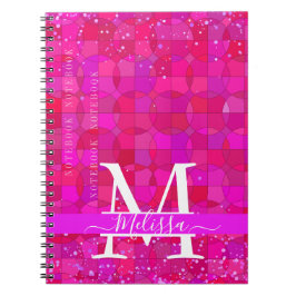 Abstract Fuchsia Red Customizable Notizblock