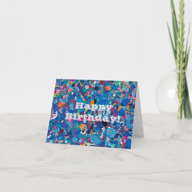 Abstract Fun Birthday Card Karte (Vorderseite)