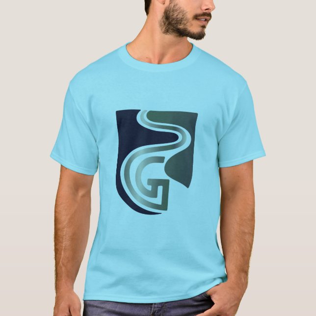 Abstract G Letter Modern Minimalist T-Shirt (Vorderseite)
