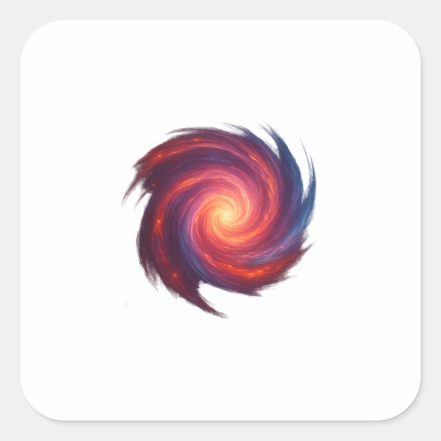 Abstract Galaxy Swirl Sticker (Vorderseite)
