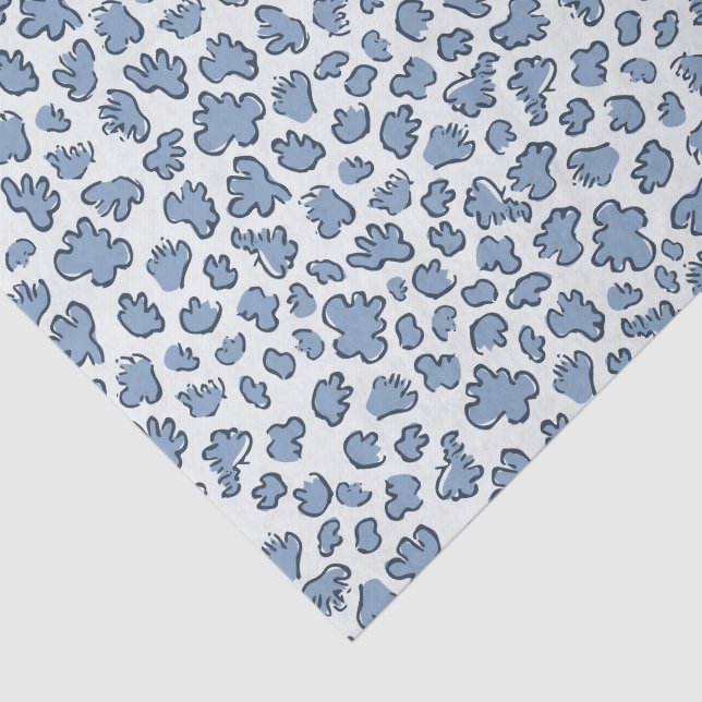 Abstract Garden Confetti | Pattern Dusty Bluebell Seidenpapier (Ausschnitt)