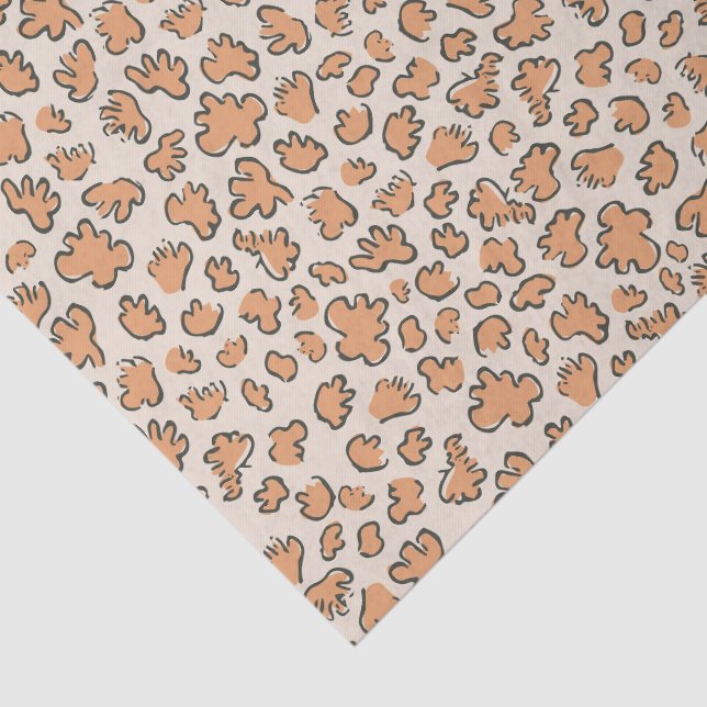 Abstract Garden Confetti | Pattern Muted Apricot Seidenpapier (Ausschnitt)