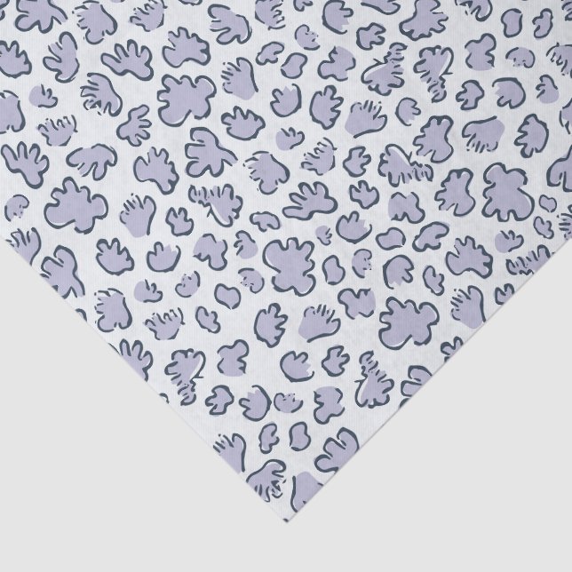 Abstract Garden Confetti | Pattern Pale Periwinkle Seidenpapier (Ausschnitt)