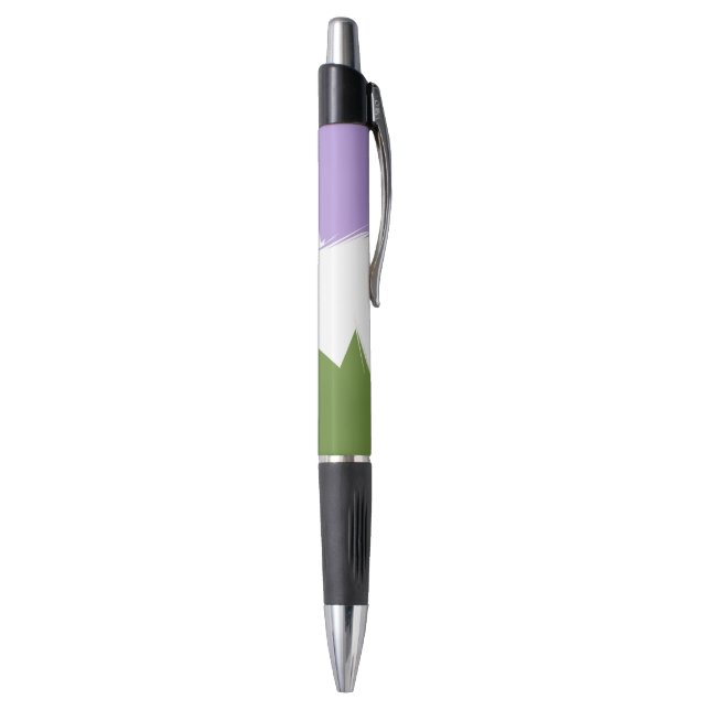 Abstract  Genderqueer Pride Flag      Kugelschreiber (Unterseite (Vertikal))