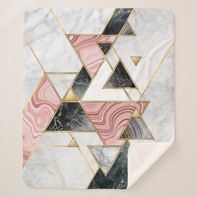 Abstract geometric background. Modern marble mosai Sherpadecke (Vorderseite)