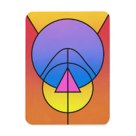 Abstract Geometric Circles Line Colorful Poster Magnet