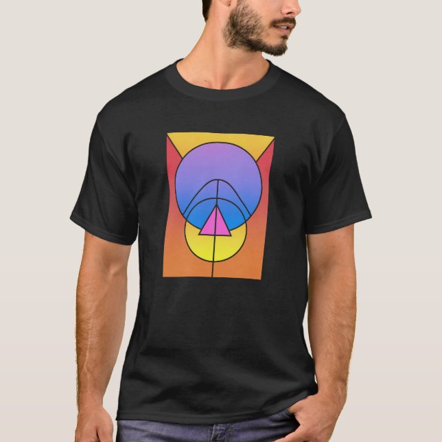 Abstract Geometric Circles Line Colorful  T-Shirt (Vorderseite)