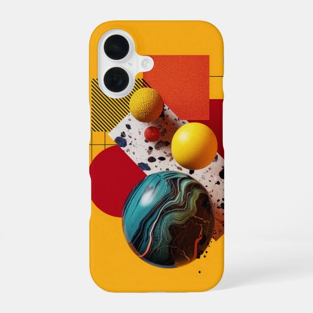 Abstract geometric colorful composition  iPhone 16 hülle (Rückseite)